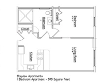 Erie Independence House - Bayview Handicapped Accessible Apartments Floor Plan